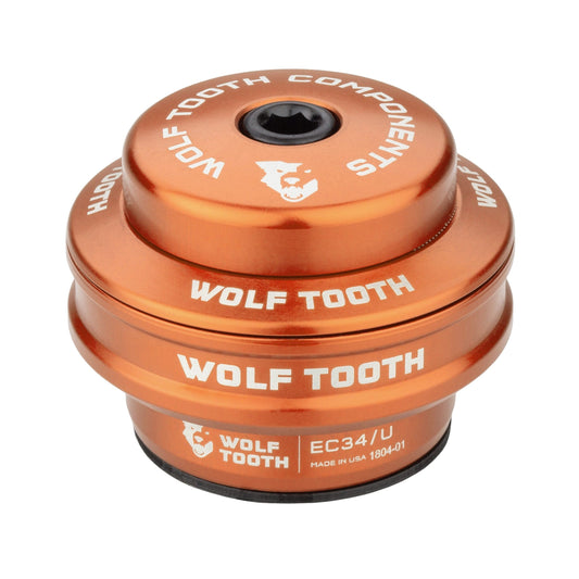 Wolf Tooth Performance EC Headsets - External Cup Upper EC34 28.6 16mm Stack Orange