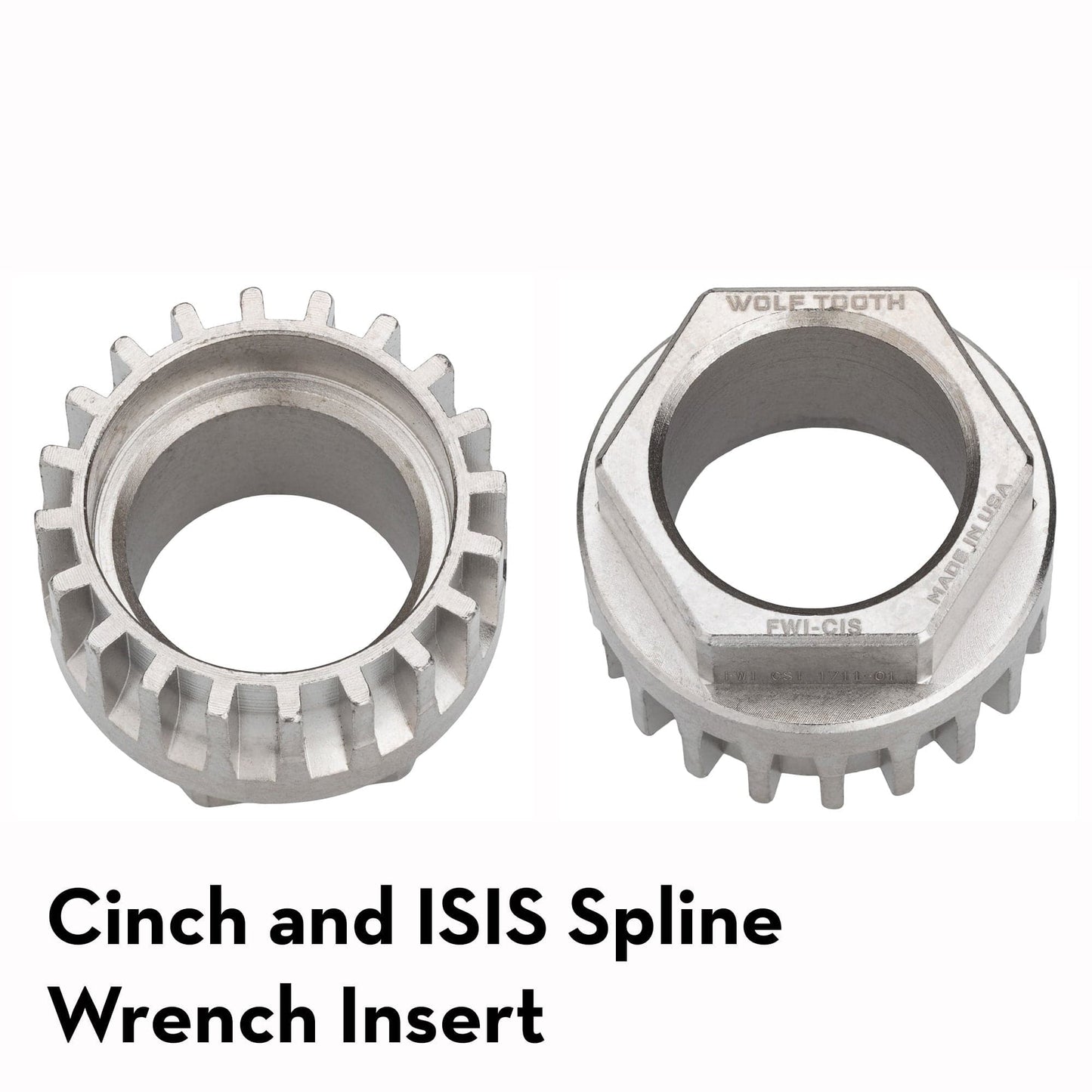 Pack Wrench Steel Hex Inserts Silver Ultralight Cinch Shimano Spline Wrench Insert