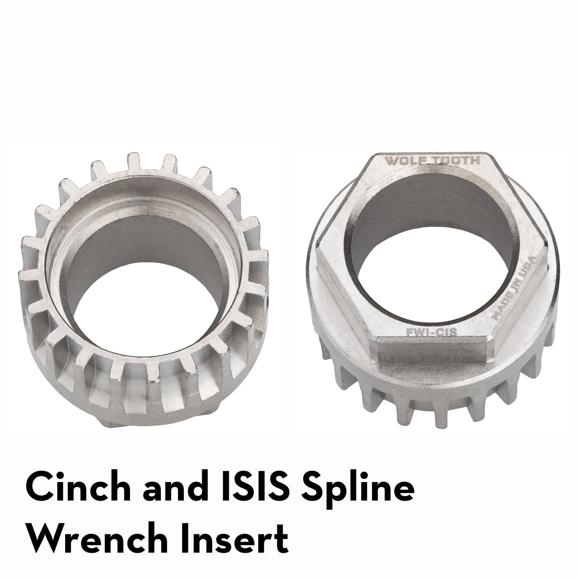 Pack Wrench Steel Hex Inserts Silver Ultralight Cinch Shimano Spline Wrench Insert