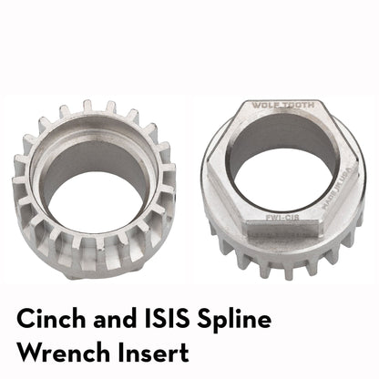 Pack Wrench Steel Hex Inserts Silver Ultralight Cinch Shimano Spline Wrench Insert