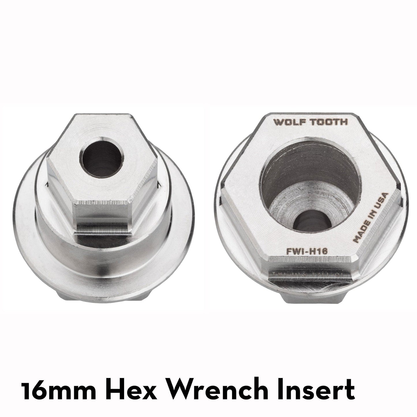 Pack Wrench Steel Hex Inserts Silver Ultralight 16mm Hex Wrench Insert