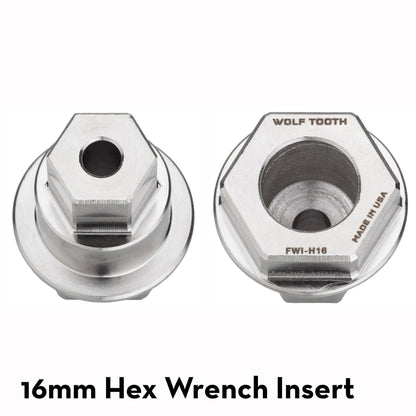 Pack Wrench Steel Hex Inserts Silver Ultralight 16mm Hex Wrench Insert