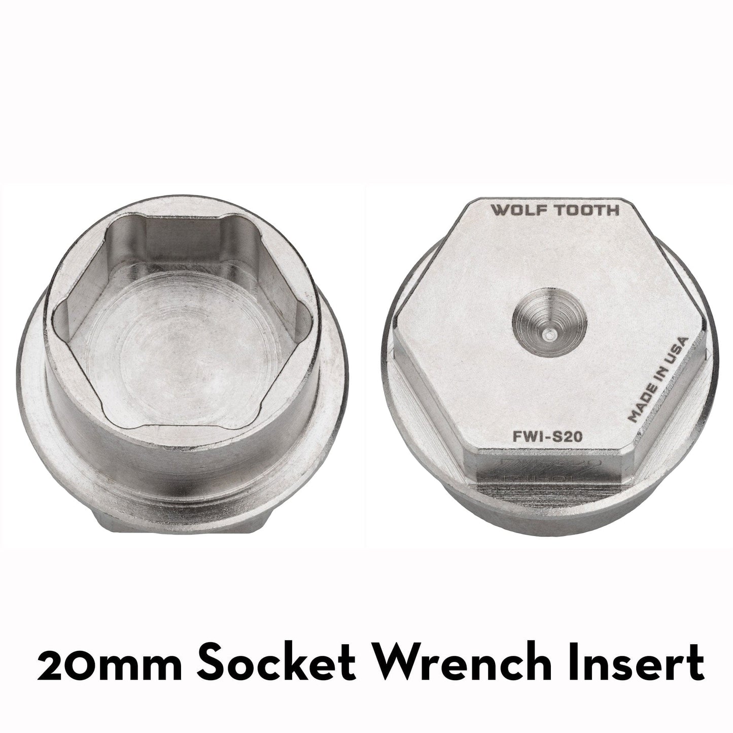 Pack Wrench Steel Hex Inserts Silver Ultralight 20mm Socket Insert