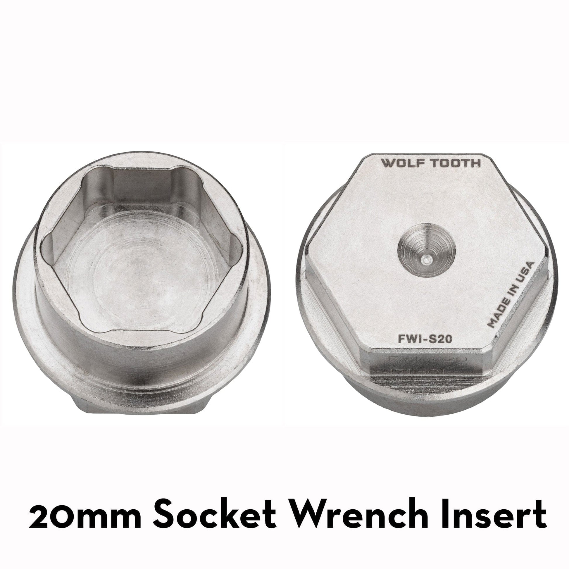 Pack Wrench Steel Hex Inserts Silver Ultralight 20mm Socket Insert