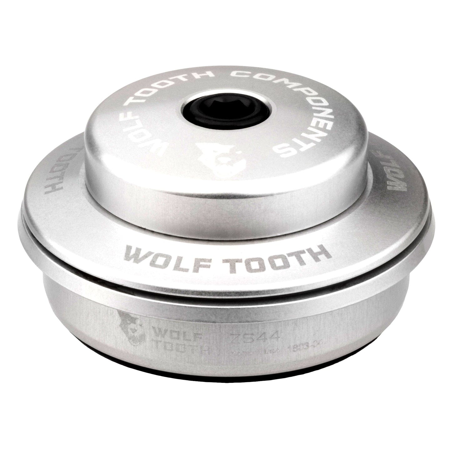 Wolf Tooth Performance ZS Headsets - Zero Stack Upper ZS44 28.6 6mm Stack Raw Silver
