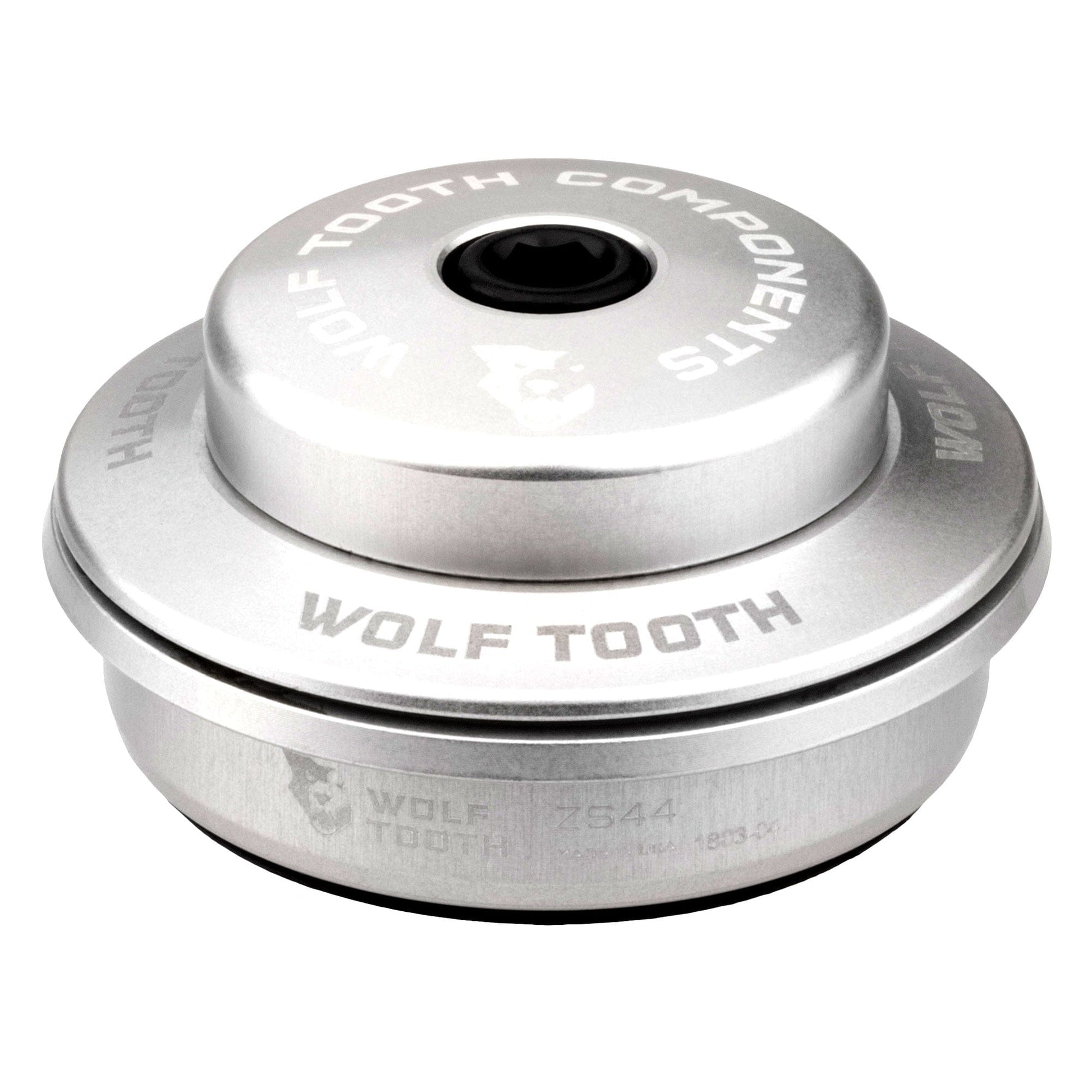 Wolf Tooth Performance ZS Headsets - Zero Stack Upper ZS44 28.6 6mm Stack Raw Silver