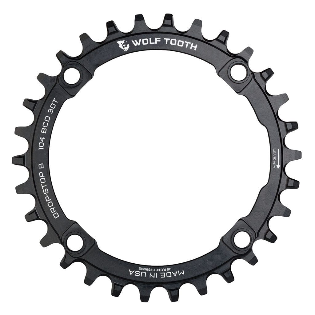 104 BCD Chainrings Black 30T Drop-Stop B