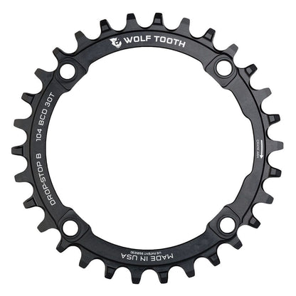 104 BCD Chainrings Black 30T Drop-Stop B