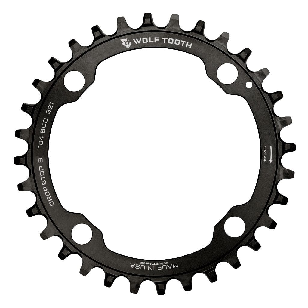 104 BCD Chainrings Black 32T Drop-Stop B