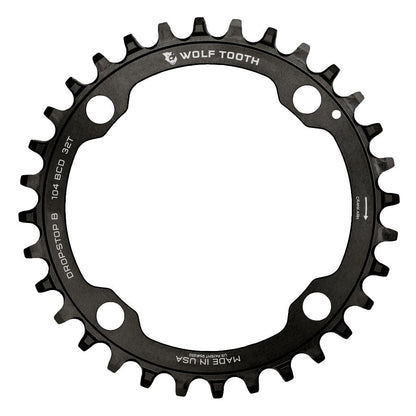 104 BCD Chainrings Black 32T Drop-Stop B