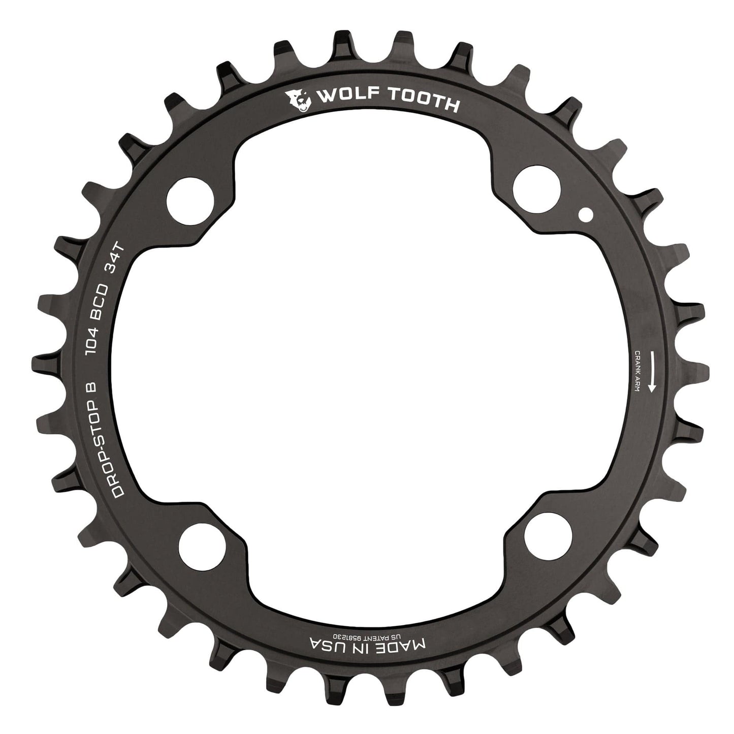 104 BCD Chainrings Black 34T Drop-Stop B