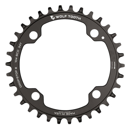104 BCD Chainrings Black 34T Drop-Stop B