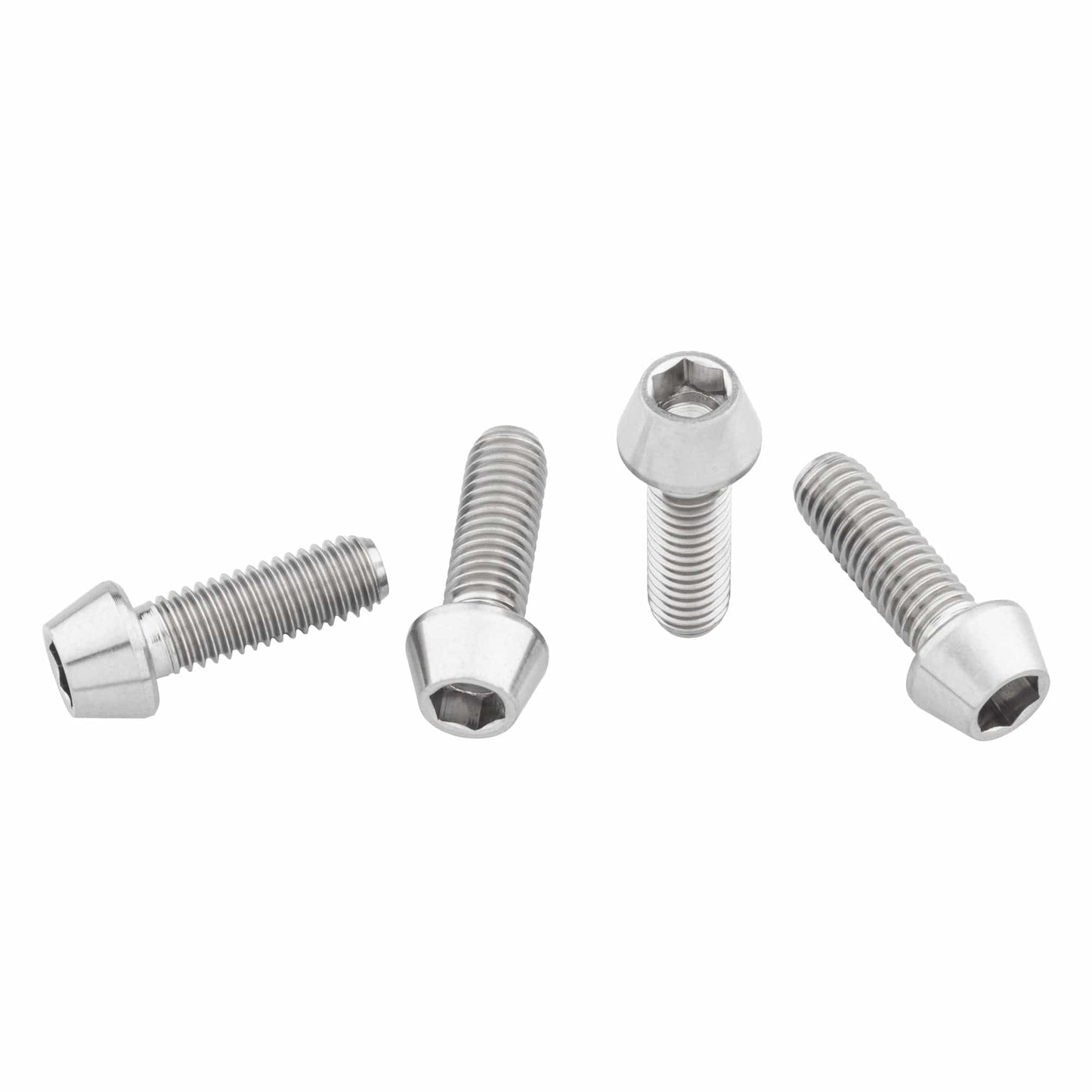 Titanium Water Bottle Cage Bolts Standard Head Raw 4 pc.