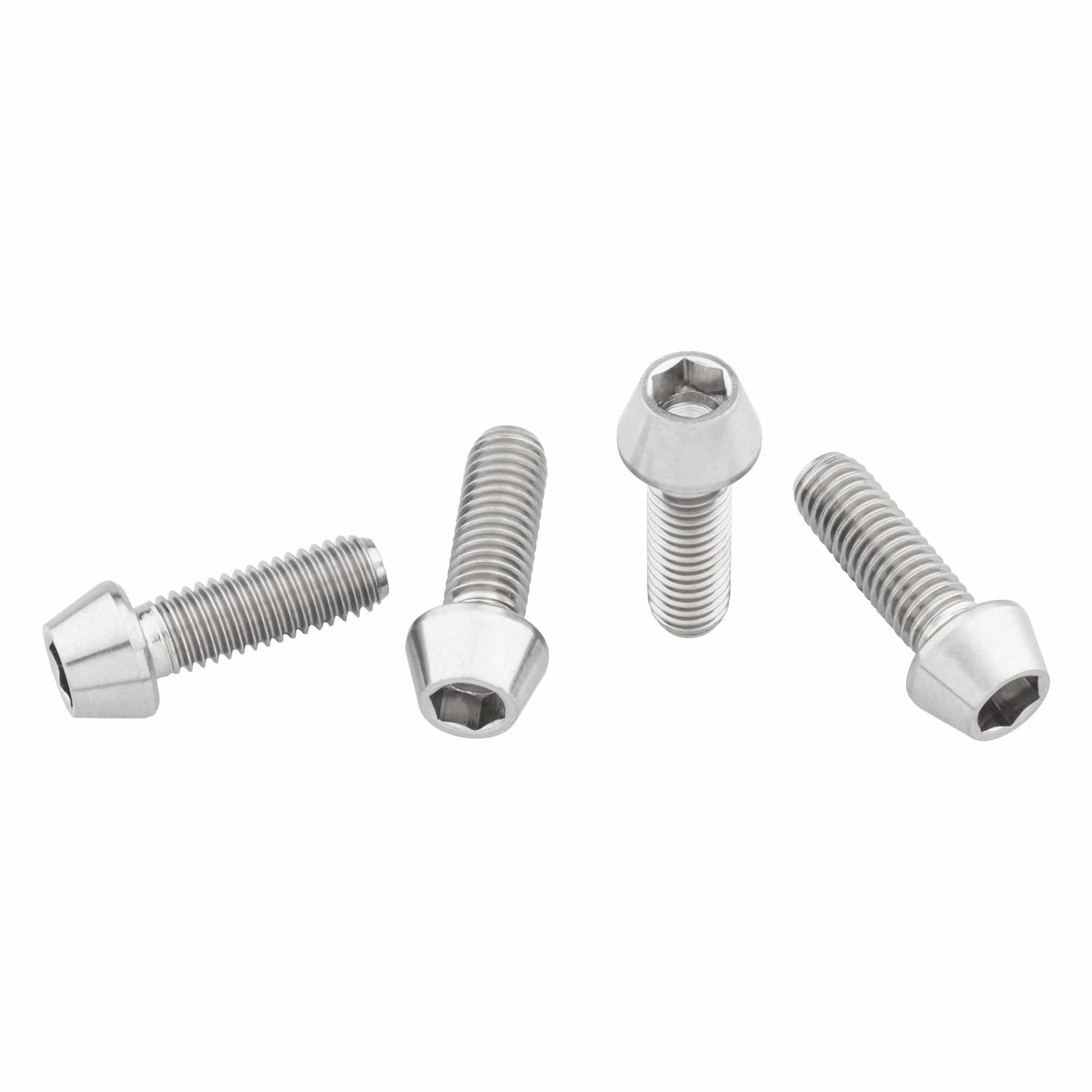 Titanium Water Bottle Cage Bolts Standard Head Raw 4 pc.