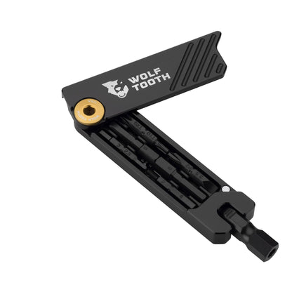 6-Bit Hex Wrench Multi-Tool Black without keychain Gold