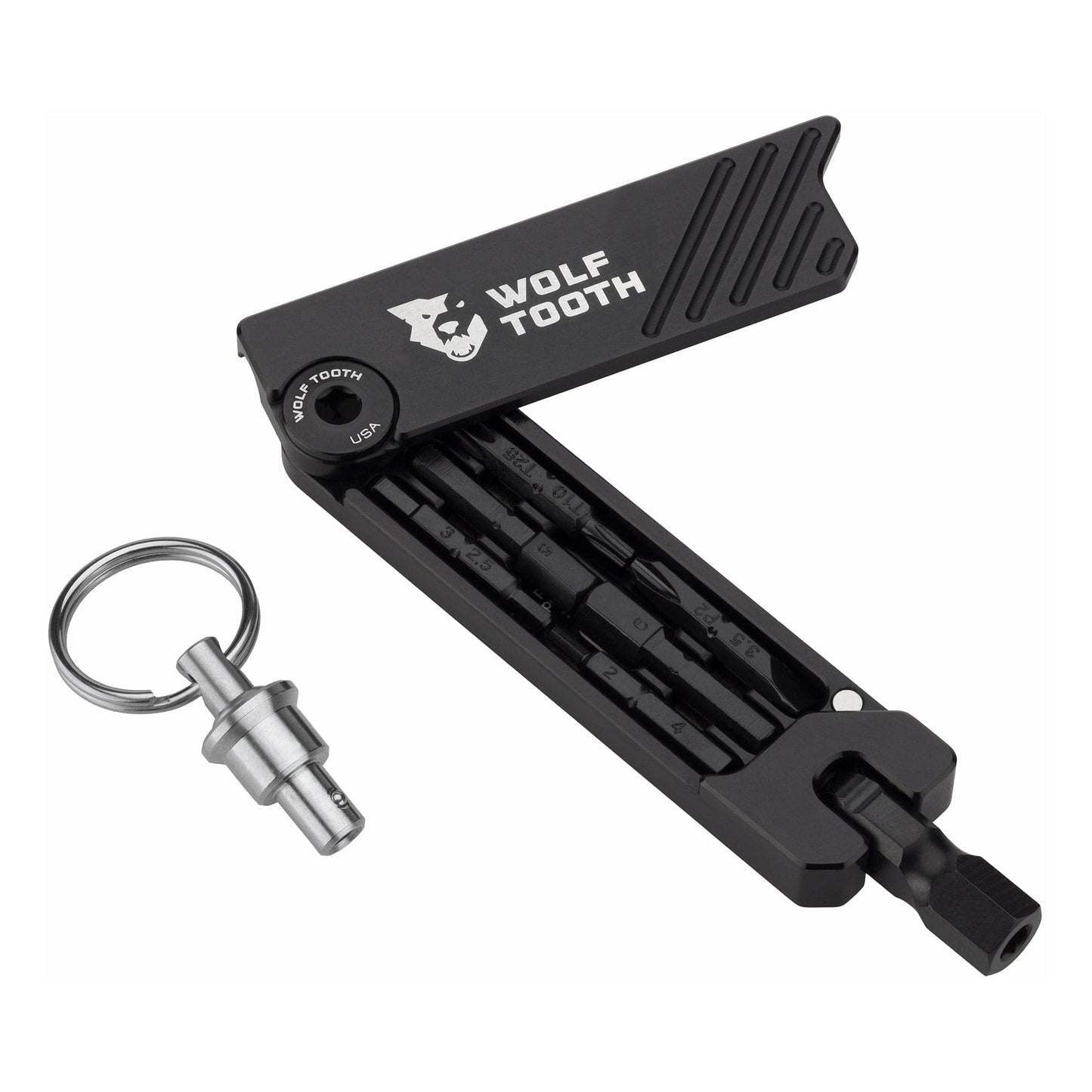 6-Bit Hex Wrench Multi-Tool Black with keychain Black