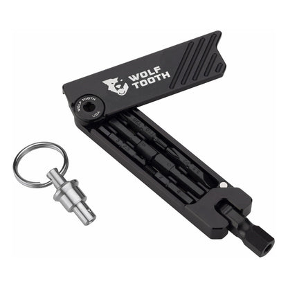 6-Bit Hex Wrench Multi-Tool Black with keychain Black