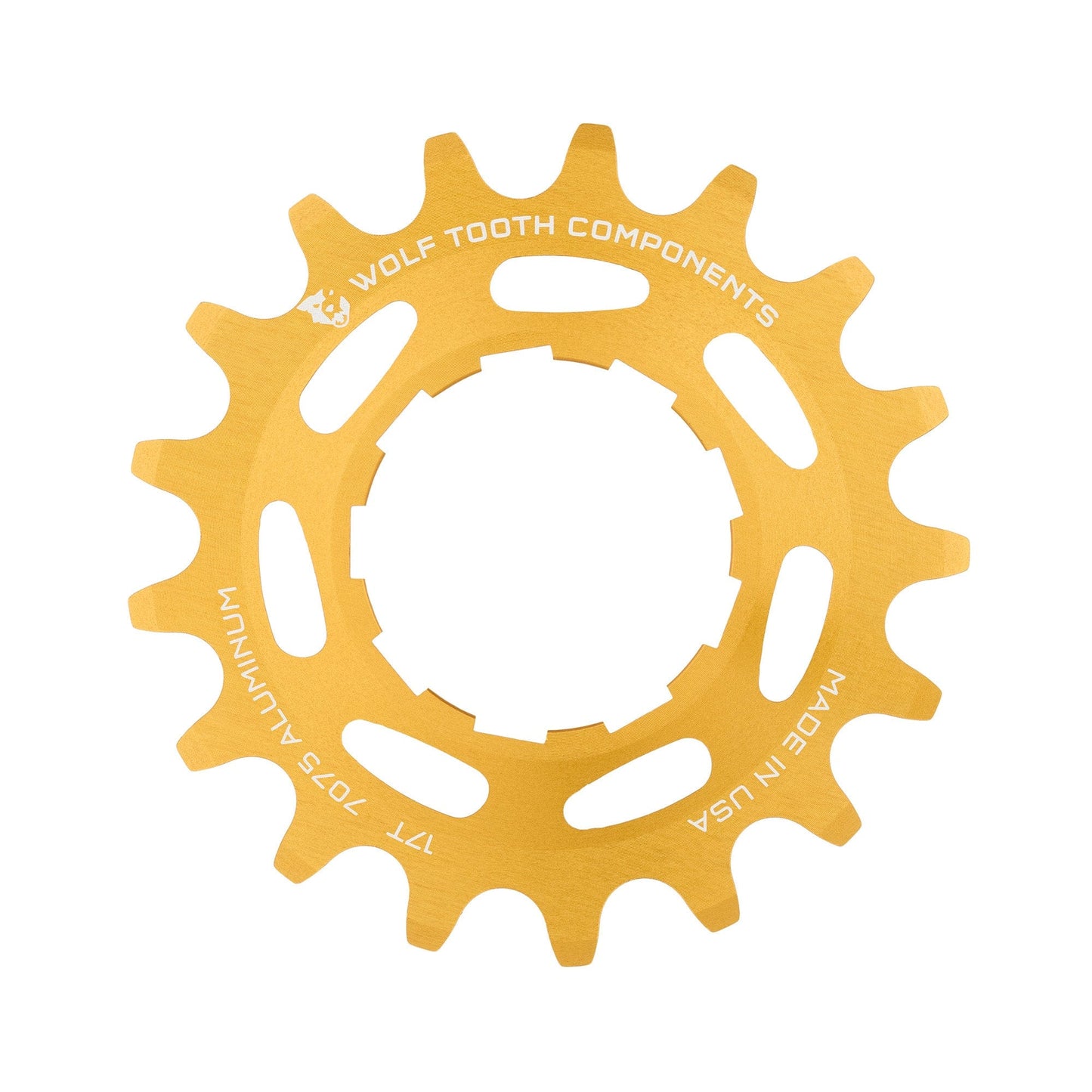 Aluminum Single Speed Cog Gold 17T
