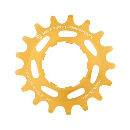 Aluminum Single Speed Cog Gold 17T