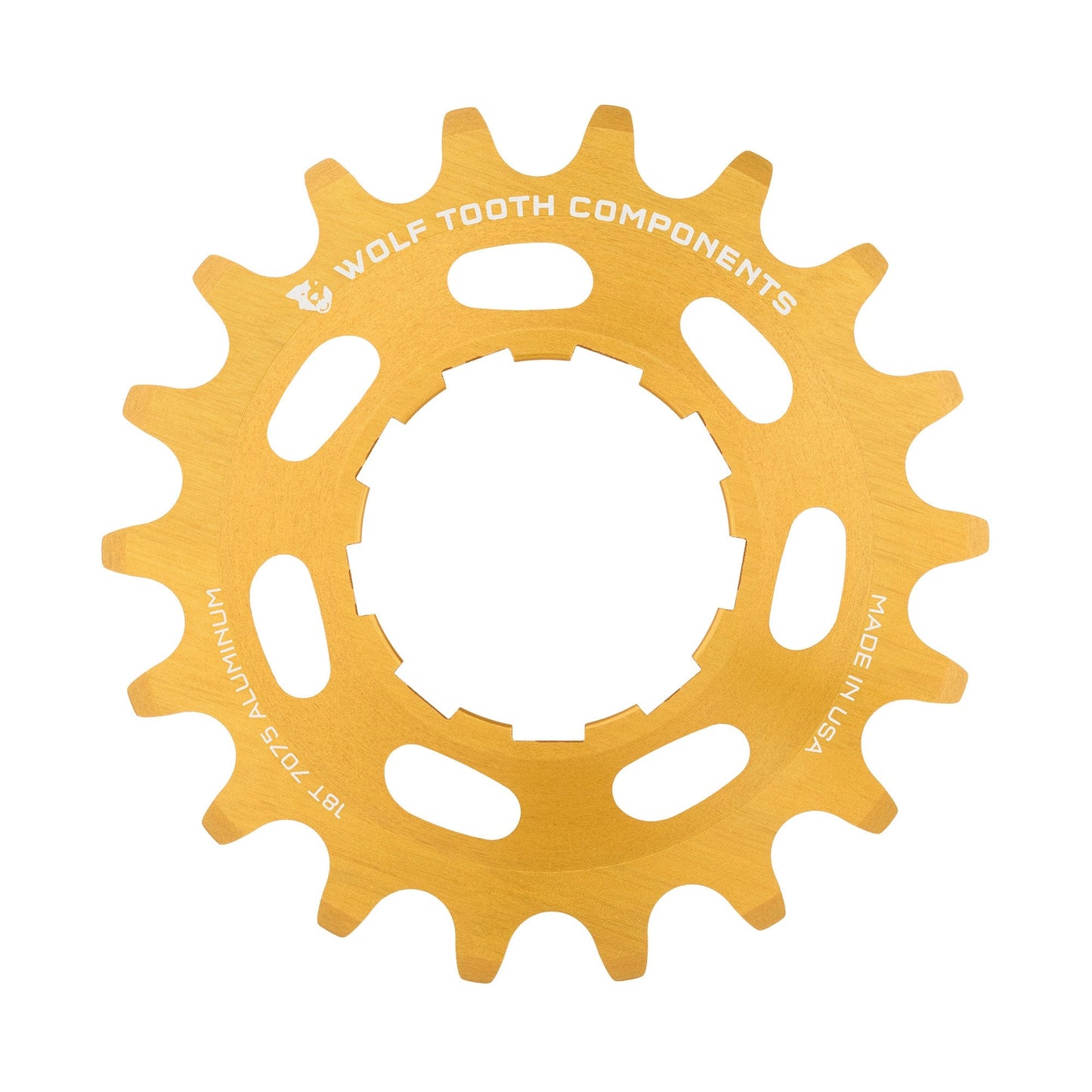 Aluminum Single Speed Cog Gold 18T