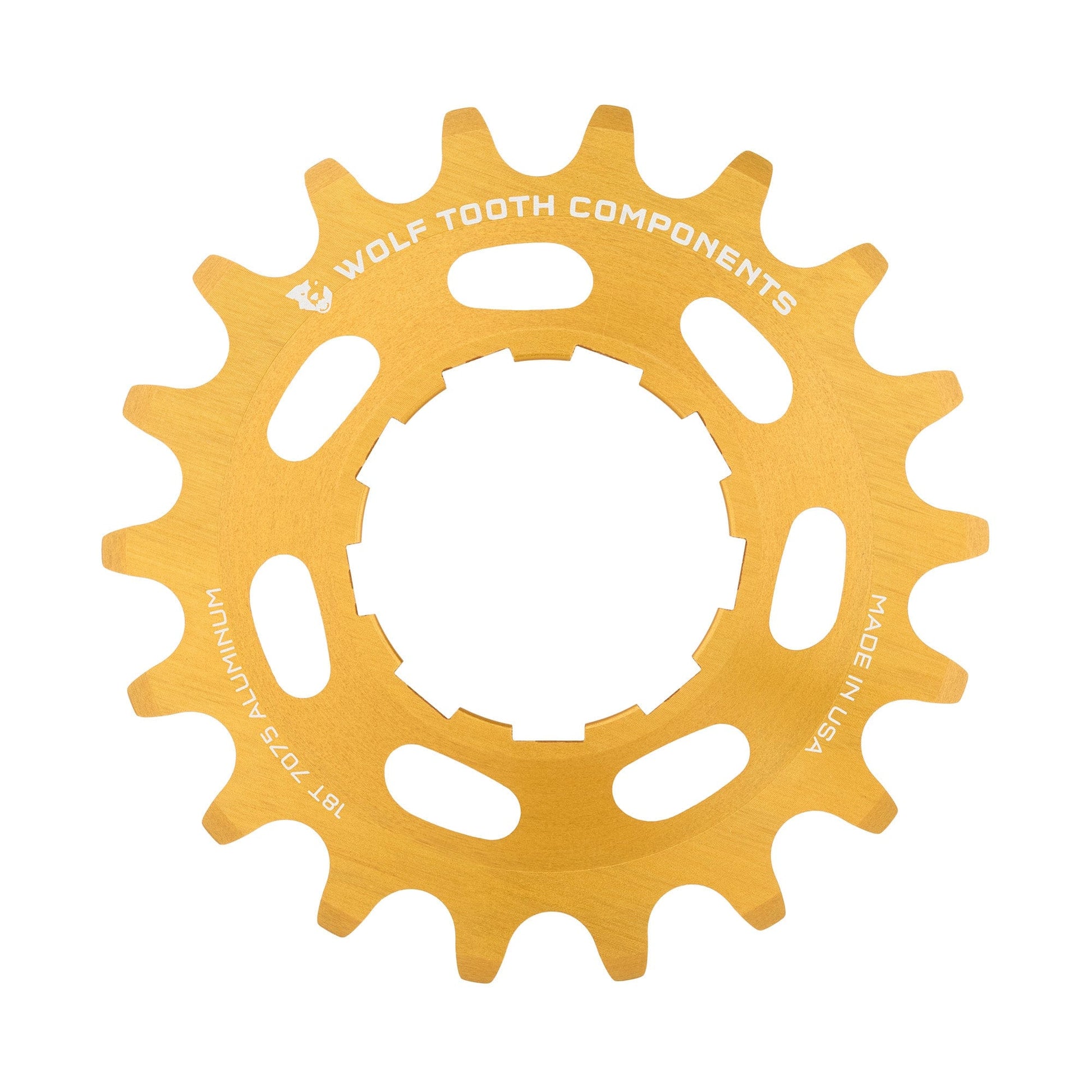 Aluminum Single Speed Cog Gold 18T