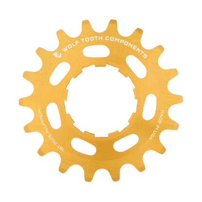 Aluminum Single Speed Cog Gold 18T