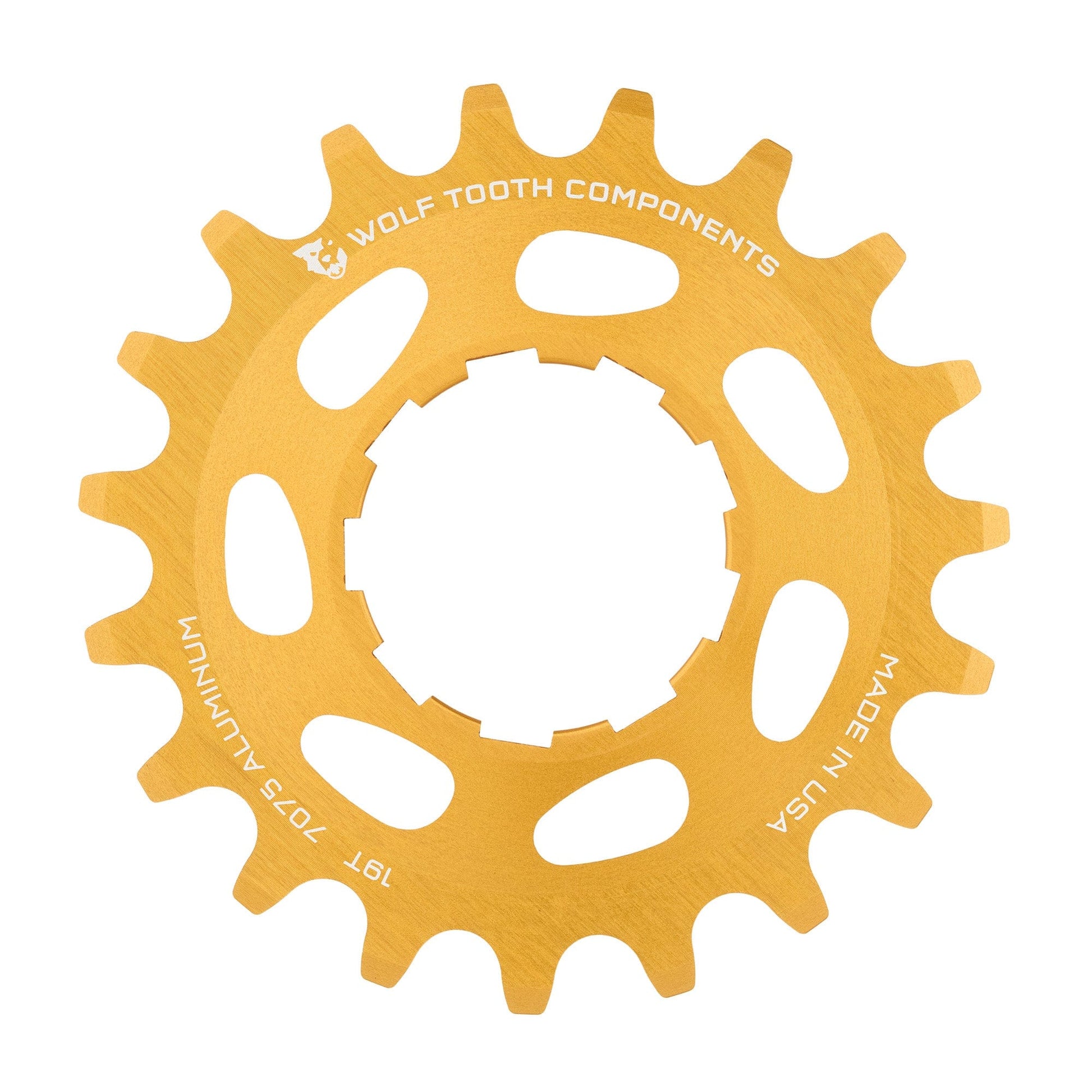 Aluminum Single Speed Cog Gold 19T