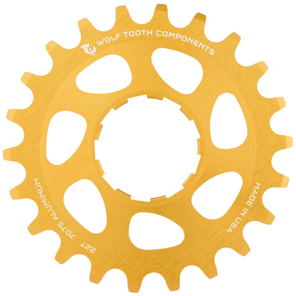 Aluminum Single Speed Cog Gold 22T