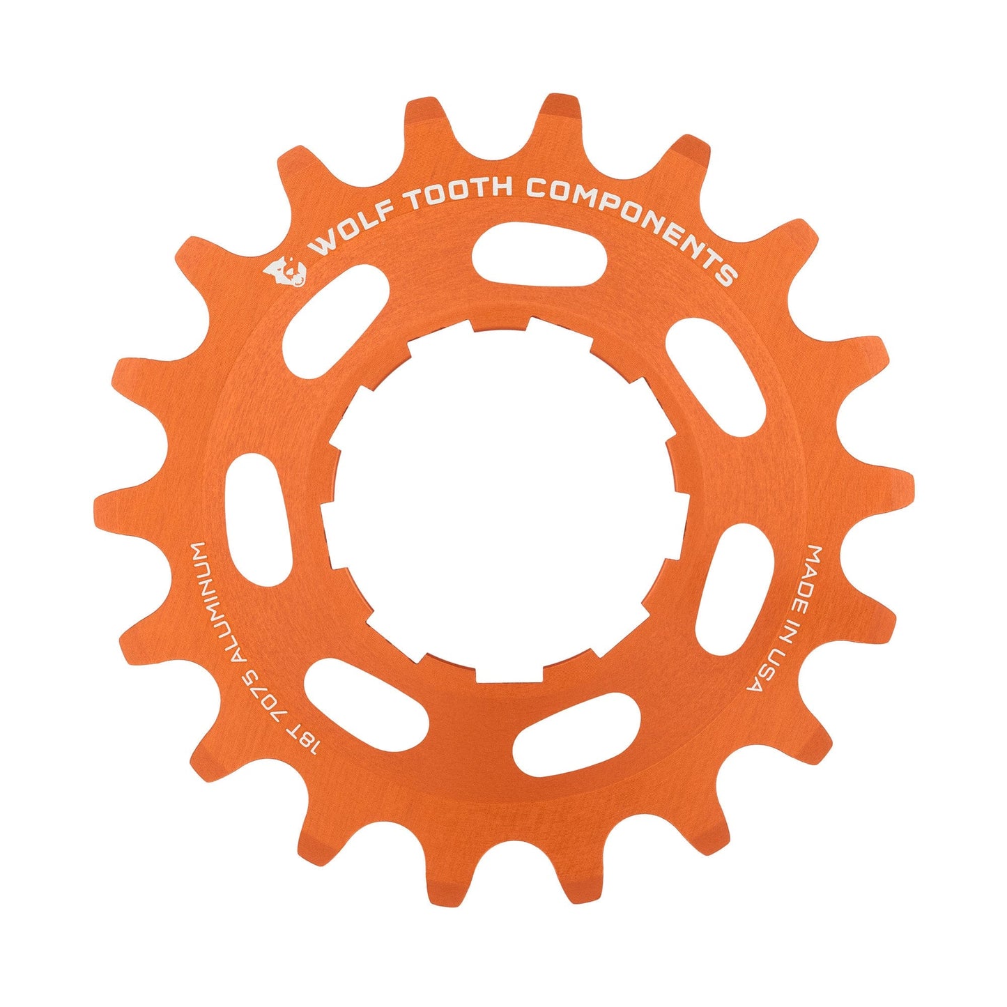 Aluminum Single Speed Cog Orange 18T