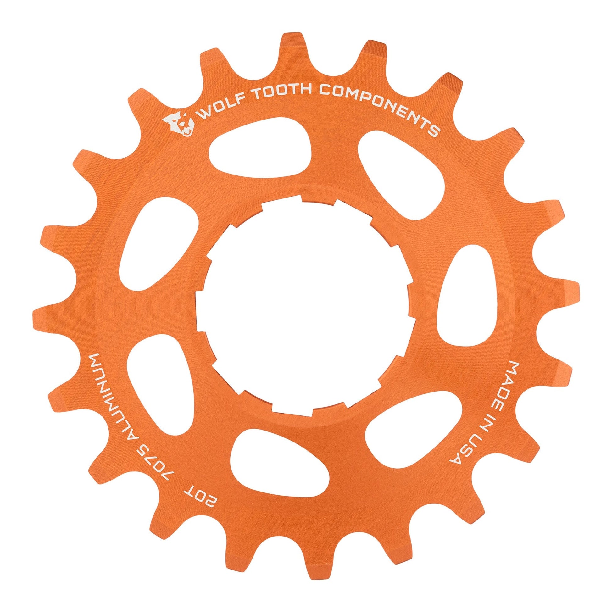 Aluminum Single Speed Cog Orange 20T