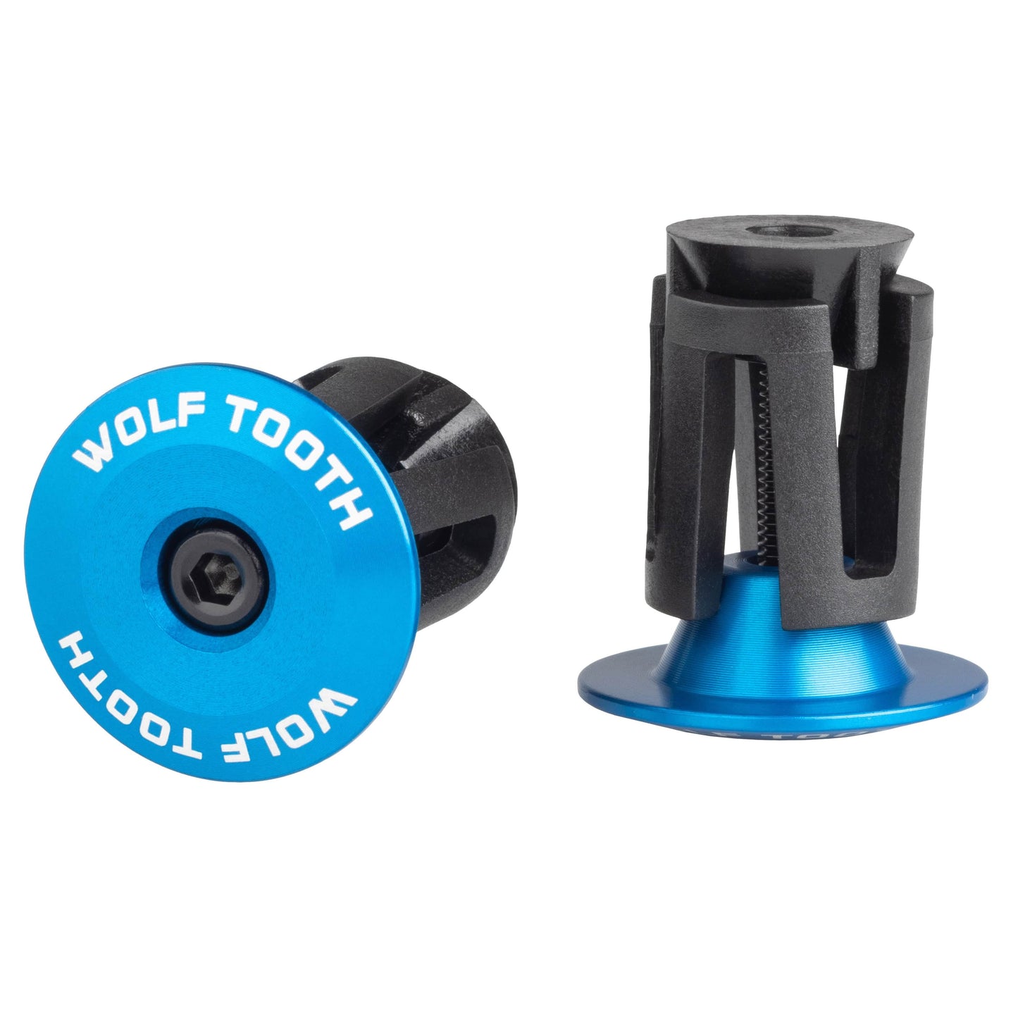 Alloy Bar End Plugs Aluminum Blue