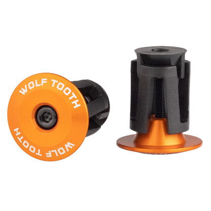Alloy Bar End Plugs Aluminum Orange