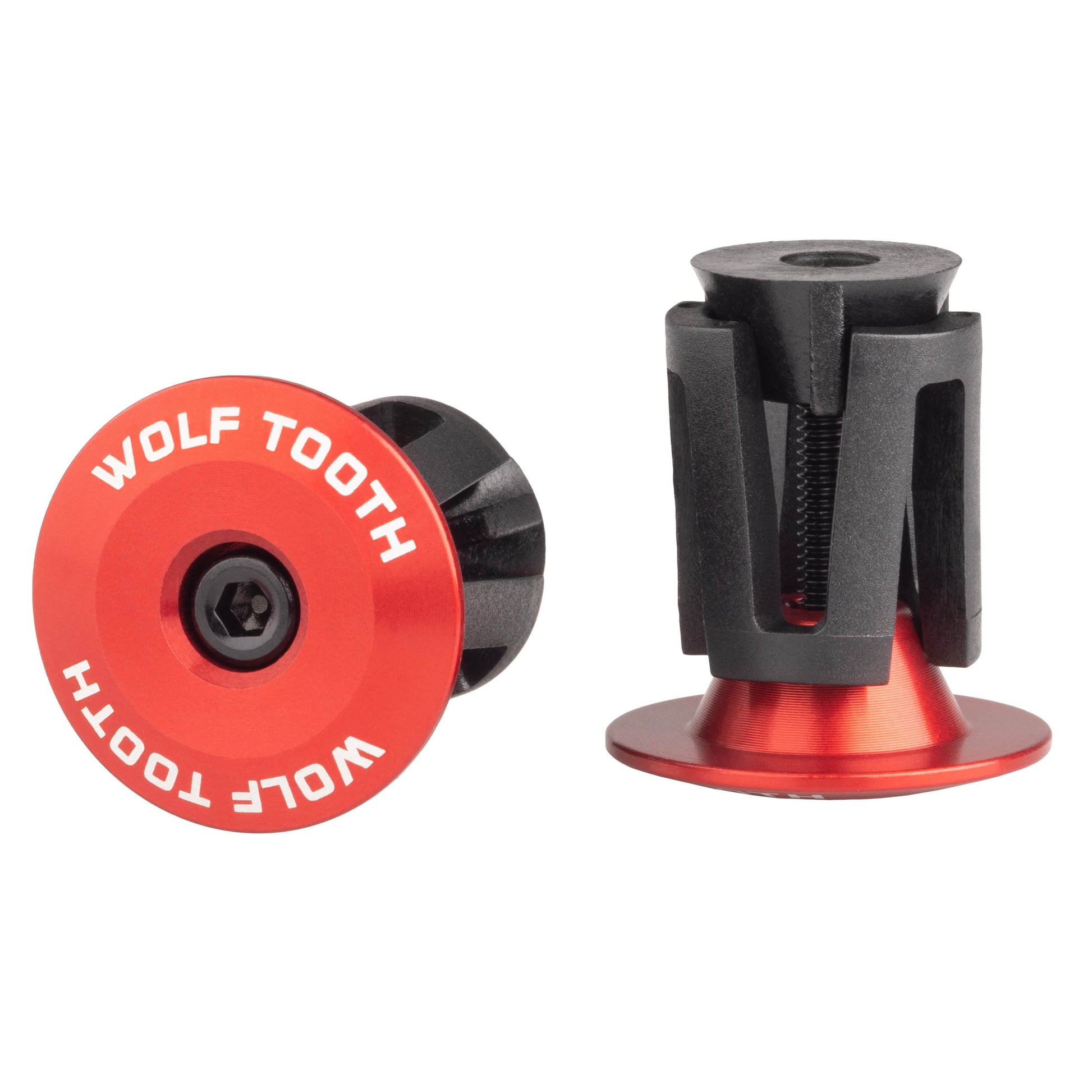 Alloy Bar End Plugs Aluminum Red
