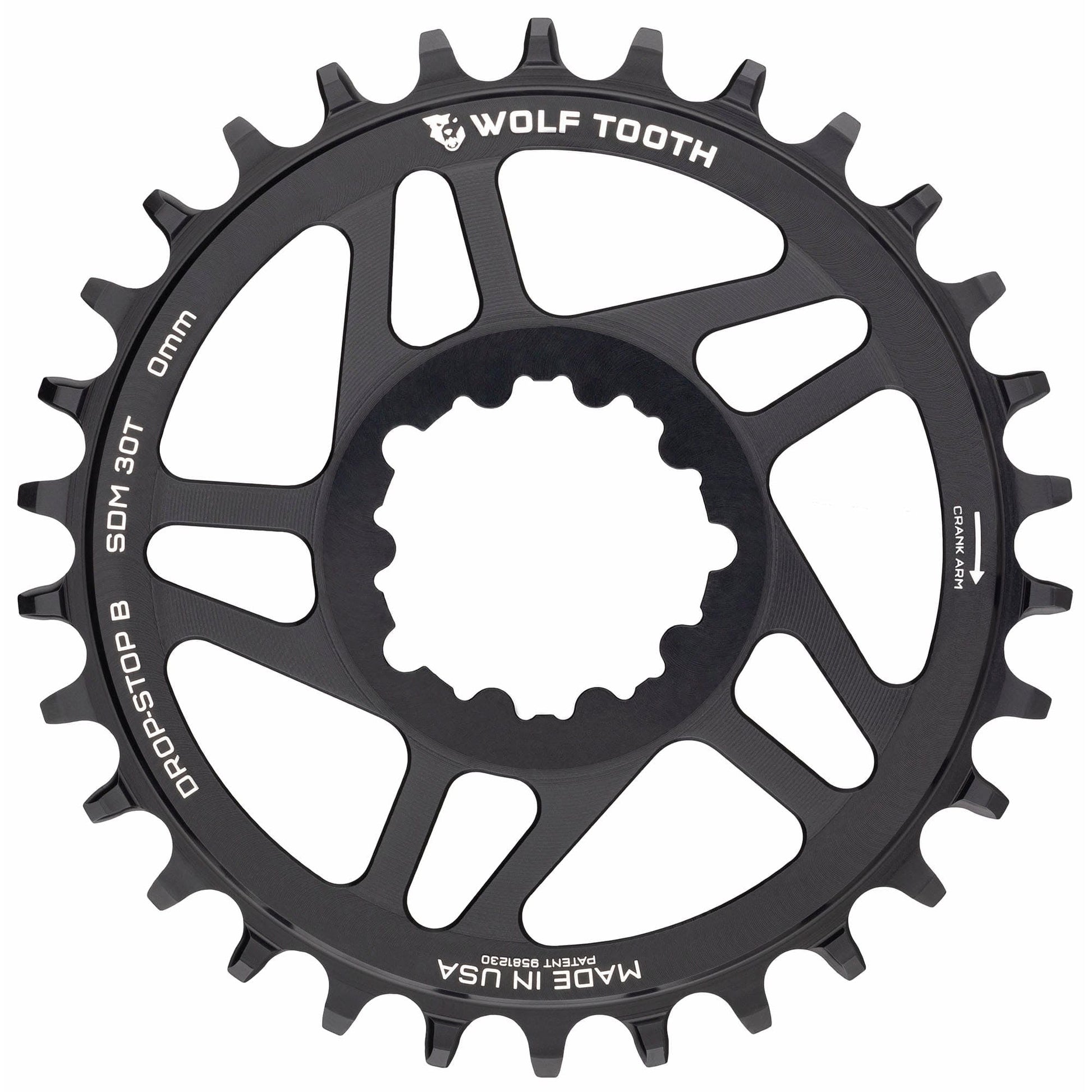 Direct Mount Chainrings for SRAM 3-bolt Cranks Drop-Stop B 30T 0mm Offset