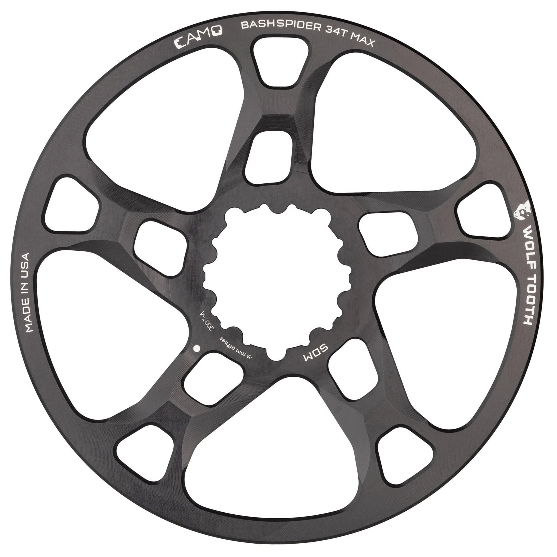 CAMO BashSpider for SRAM 3-Bolt Cranks 3mm Offset Black