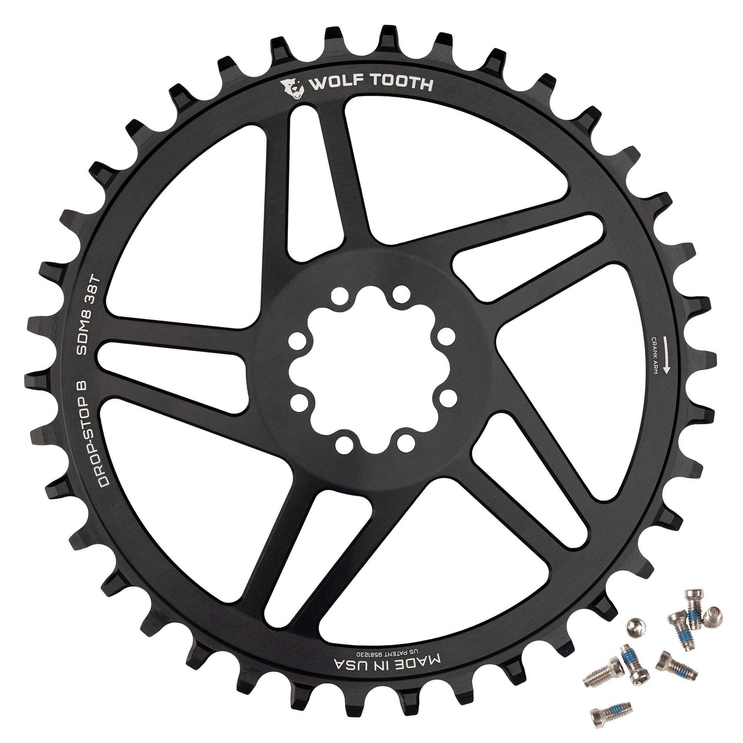 Direct Mount Chainrings for SRAM 8-Bolt Gravel / Road Cranks Drop-Stop B 38T