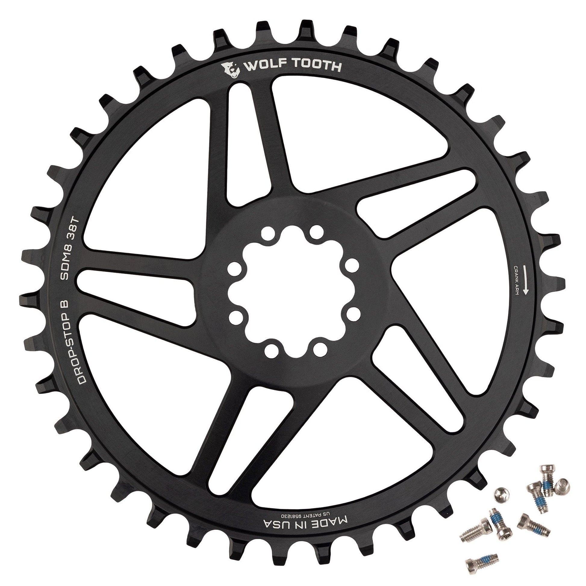 Direct Mount Chainrings for SRAM 8-Bolt Gravel / Road Cranks Drop-Stop B 38T