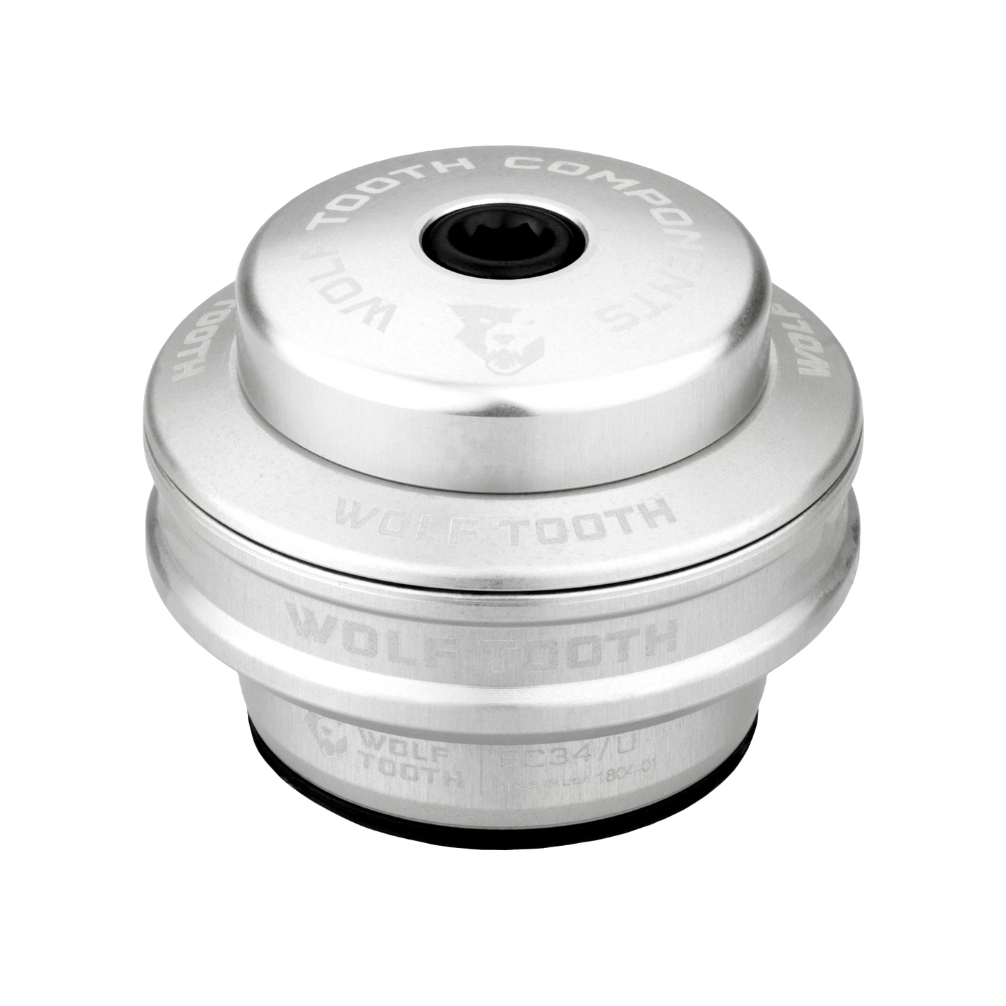 Wolf Tooth Performance EC Headsets - External Cup Upper EC34 28.6 16mm Stack Raw Silver