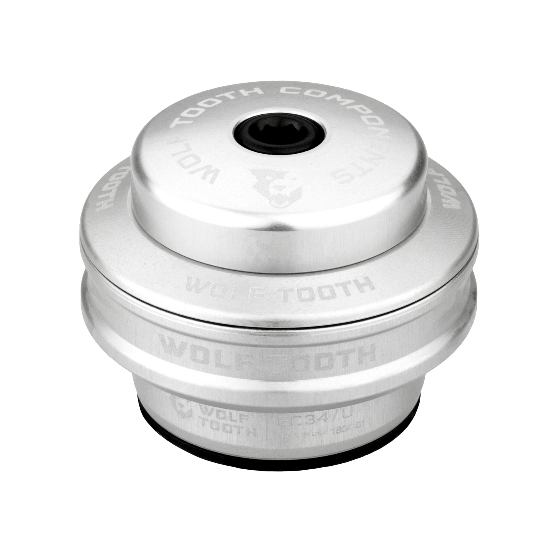 Wolf Tooth Performance EC Headsets - External Cup Upper EC34 28.6 16mm Stack Raw Silver