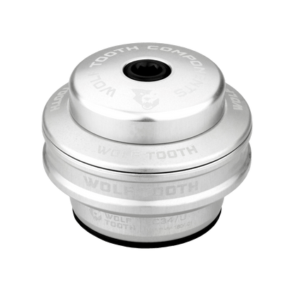 Wolf Tooth Premium EC Headsets - External Cup Upper EC34 28.6 16mm Stack Raw Silver