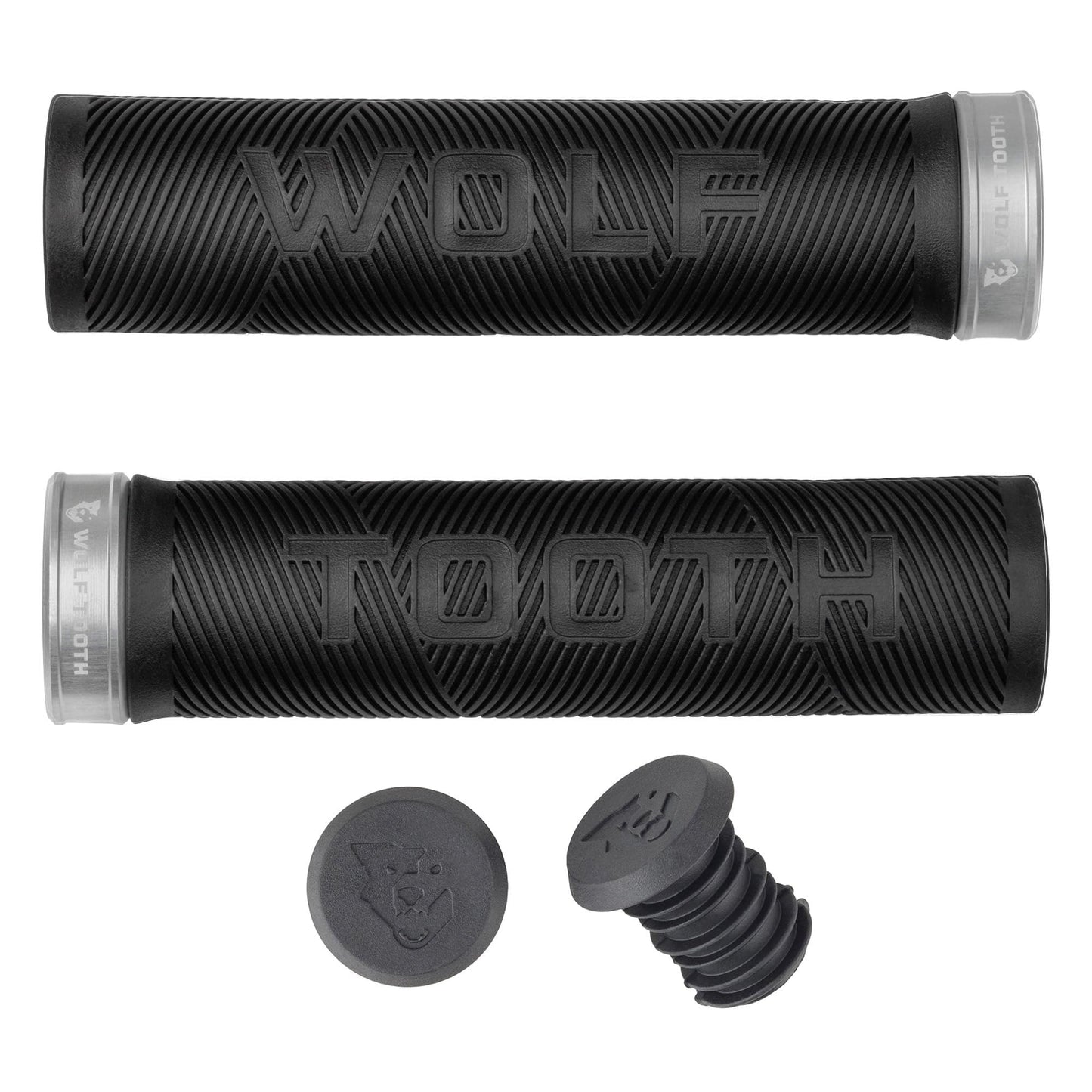 Echo Lock-On Grips Raw Silver