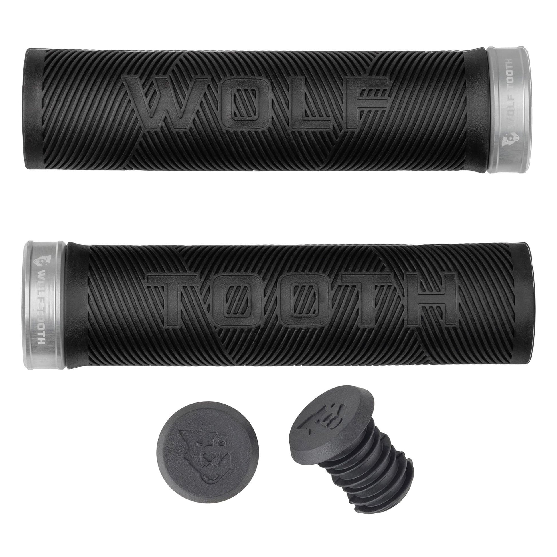 Echo Lock-On Grips Raw Silver