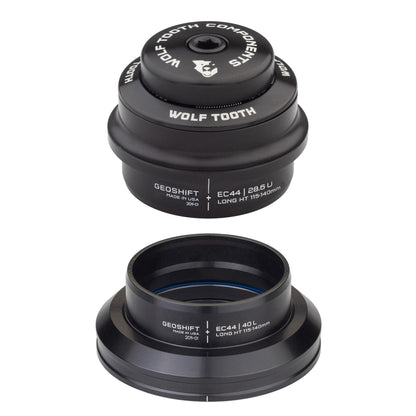 Wolf Tooth 1 Degree GeoShift Performance Angle Headset EC44 28.6 Upper, EC44 40 Lower Long 115-140 mm