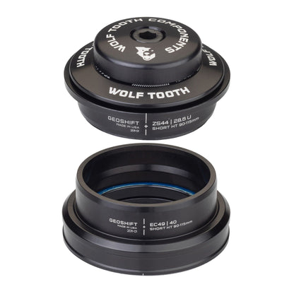 Wolf Tooth 1 Degree GeoShift Performance Angle Headset ZS44 28.6 Upper, EC49 40 Lower Short 90-114 mm