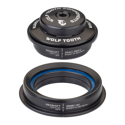 Wolf Tooth 1 Degree GeoShift Performance Angle Headset ZS44 28.6 Upper, ZS56 40 Lower Short 90-114 mm