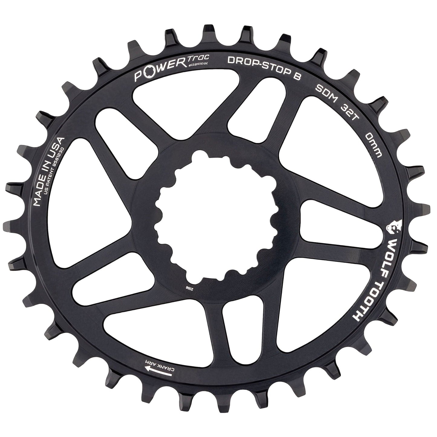 Oval Direct Mount Chainrings for SRAM 3-Bolt Mountain Cranks Drop-Stop B 32T 0mm Offset