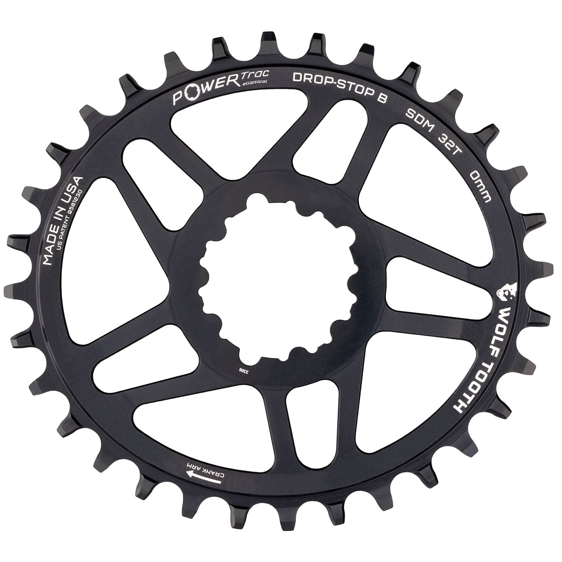 Oval Direct Mount Chainrings for SRAM 3-Bolt Mountain Cranks Drop-Stop B 32T 0mm Offset