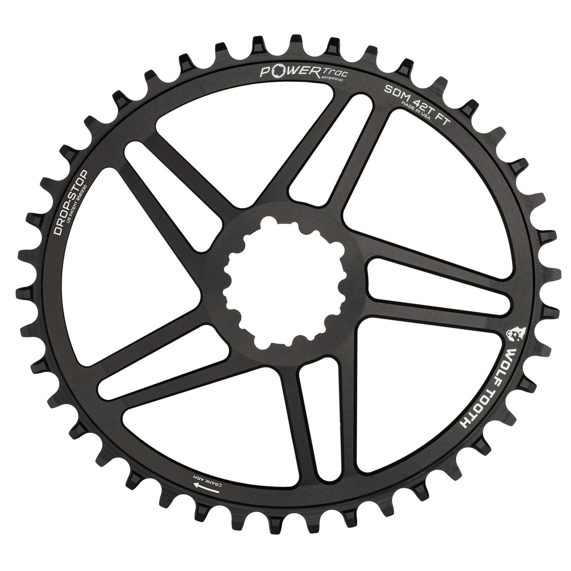 Oval Direct Mount Chainrings for SRAM 3-Bolt Gravel / Road Cranks Drop-Stop B 42T