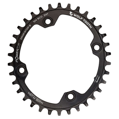 Oval 104 BCD Chainrings Black 34T Drop-Stop B