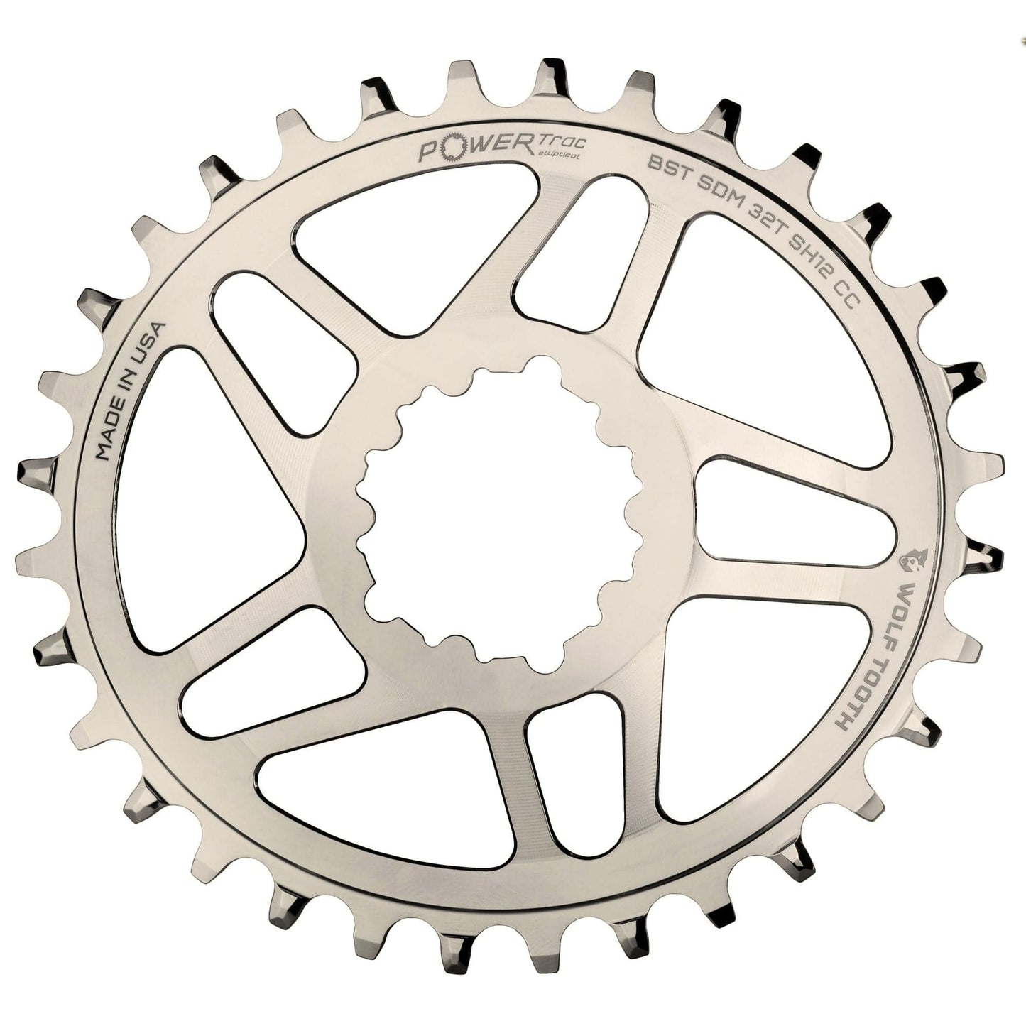 Oval Direct Mount Chainrings for Cane Creek and SRAM 3-Bolt Cranks for Shimano 12spd Hyperglide+ Chain Nickel Boost 32T